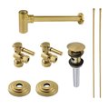 Kingston Brass Plumbing Sink Trim Kit with Bottle Trap and Overflow Drain, Brushed Brass CC53307DLTRMK2